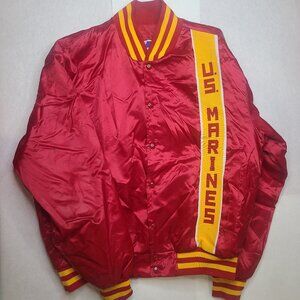 Vintage Swingster US Marines Puff Jacket Men’s XL Red & Gold Military Outerwear